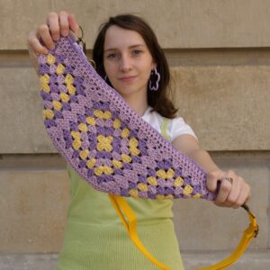 Nerka szydełkowana liliowe słońce