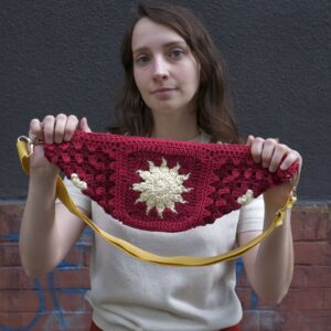 Nerka szydełkowana czerwona dzień i noc