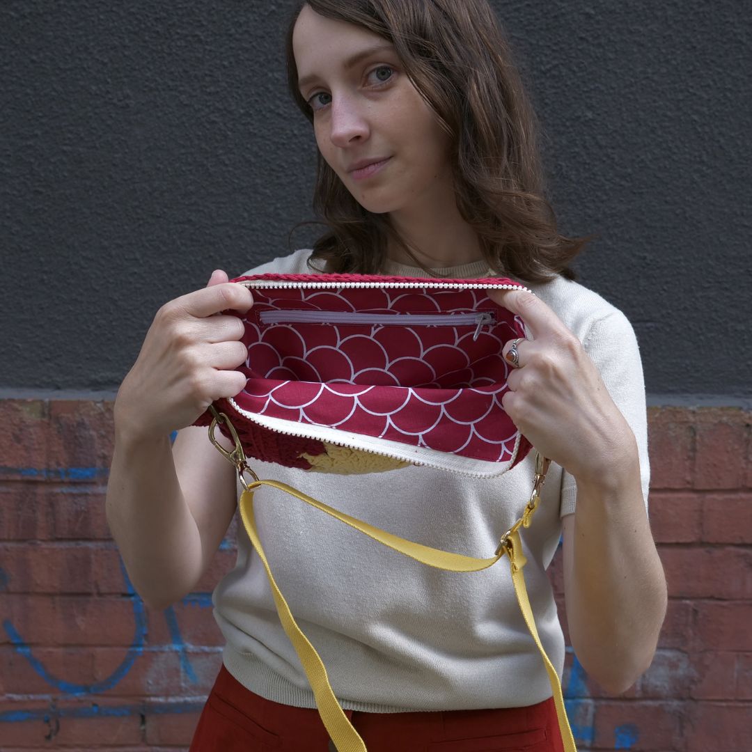 Nerka szydełkowana czerwona dzień i noc - obrazek 4