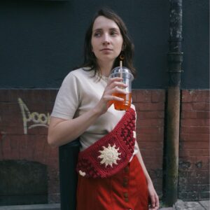 Nerka szydełkowana czerwona dzień i noc