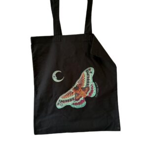 Torba bawełniana z nadrukiem Ćma i księżyc