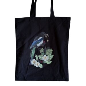 Torba bawełniana z nadrukiem Sroki Złodziejki