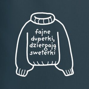 Torba granatowa: Fajne duperki dziergają sweterki | PREORDER