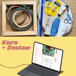 [PRZEDSPRZEDAŻ] Zestaw do haftu wstążkowego z kursem online – Kompletny pakiet startowy